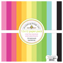 Doodlebug textured double-sided cardstock 12"X12" 12-pack  - Over The Rainbow*