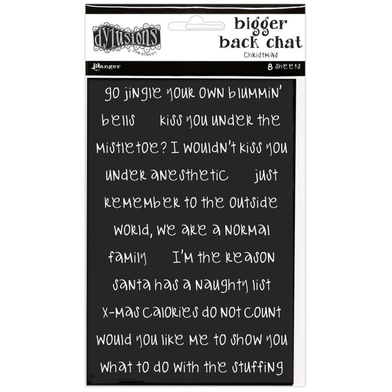 Dyan Reaveley's Dylusions Bigger Back Chat Stickers - Christmas 2*