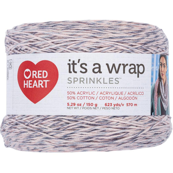 Red Heart It's A Wrap Sprinkles Yarn - Peach Cobbler - 5.9oz/150g*