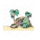 Stamping Bella Cling Stamps Cave Backdrop