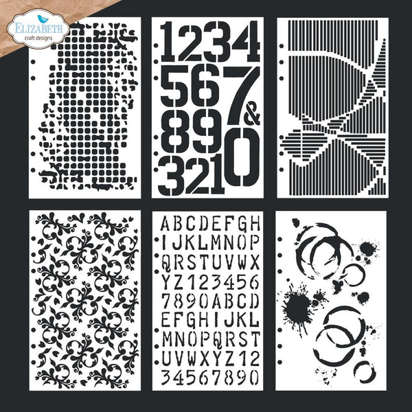 Elizabeth Craft Stencils 6/Pkg Planner Stencils 4