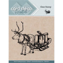 Find It Trading Card Deco Essentials Clear Stamp - Reindeer With Sleigh
