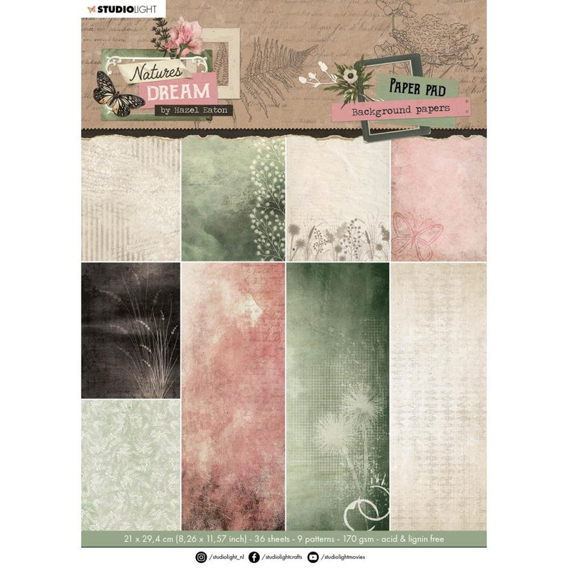 Studio Light HEN Natures Dream Paper Pad 36/Pkg Nr. 113, Background Papers*