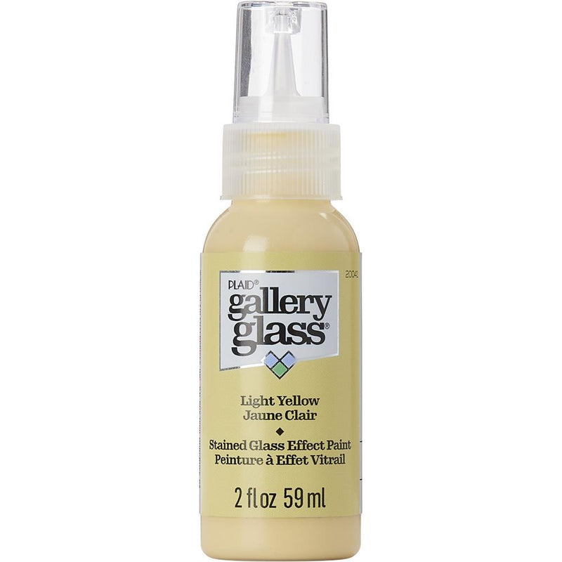 FolkArt Gallery Glass Paint 2oz - Light Yellow