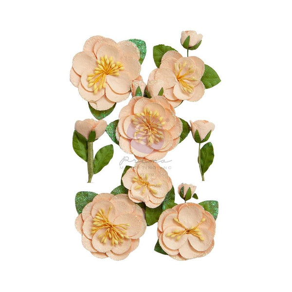 Prima Marketing Mulberry Paper Flowers - Peach Iced Tea/Peach Tea*