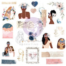 Prima Marketing Indigo By Frank Garcia Cardstock Ephemera 22 pack - Shapes, Tags, Words, Foiled Accents*