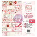 Prima Marketing Double-Sided Paper Pad 12"X12" (30.5x30.5cm) 24 pack - Strawberry Milkshake, 8 Foiled Designs*