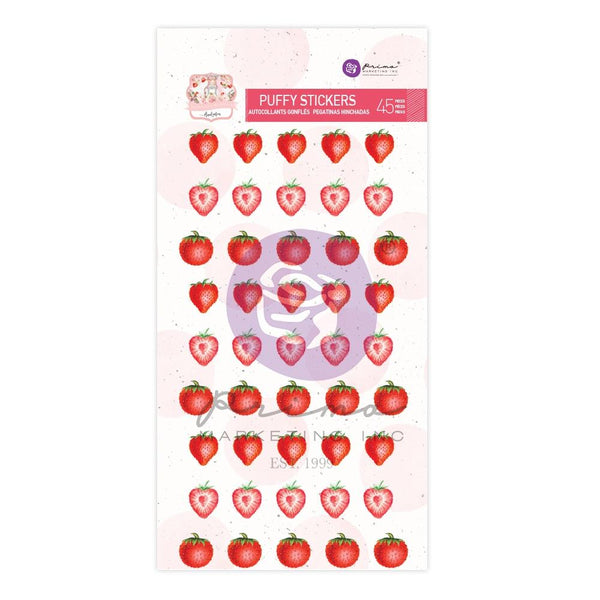 Prima Marketing Strawberry Milkshake Puffy Stickers 1 - 45 pack*