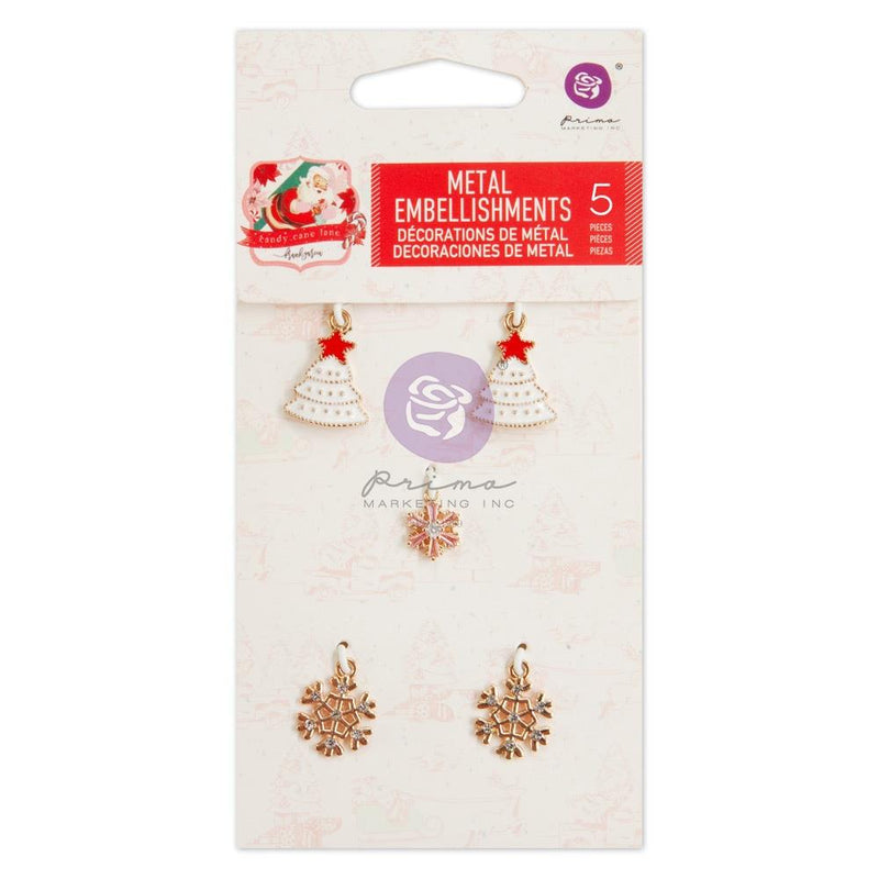 Prima Marketing Candy Cane Lane Enamel Charms 5 Pack*