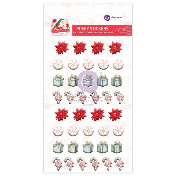 Prima Marketing Candy Cane Lane Puffy Stickers 40 Pack*