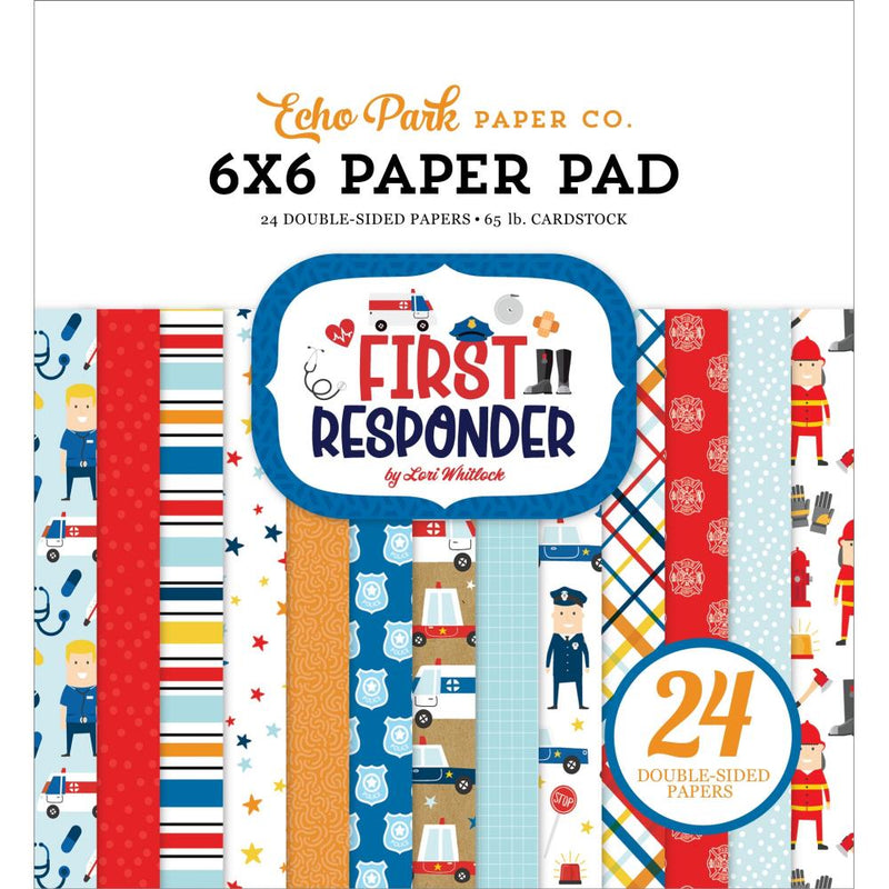 Echo Park Double-Sided Paper Pad 6"X6" 24-pack First Responder*