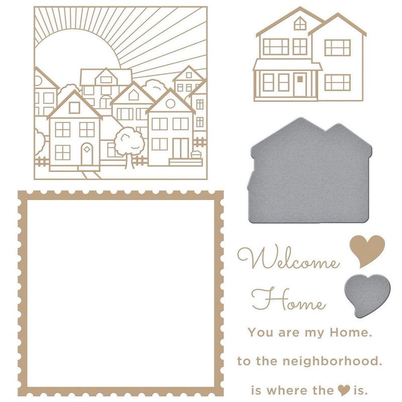 Spellbinders Glimmer Hot Foil Plate & Die By Becca Feeken - You Are My Home*