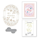 Spellbinders Glimmer Hot Foil Plate & Die From Stylish Ovals Stylish Oval Thanks