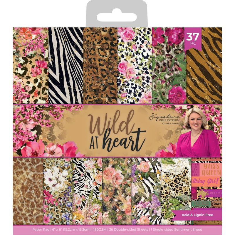 Crafter's Companion Sara Signature Wild At Heart Paper Pad 6"X6"*