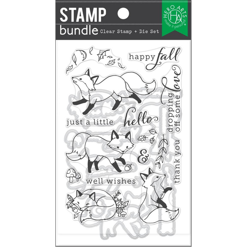 Hero Arts Clear Stamp & Die Combo Fall Fox