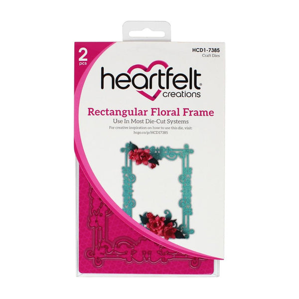 Heartfelt Creations Cut & Emboss Dies - Rectangular Floral Frame*