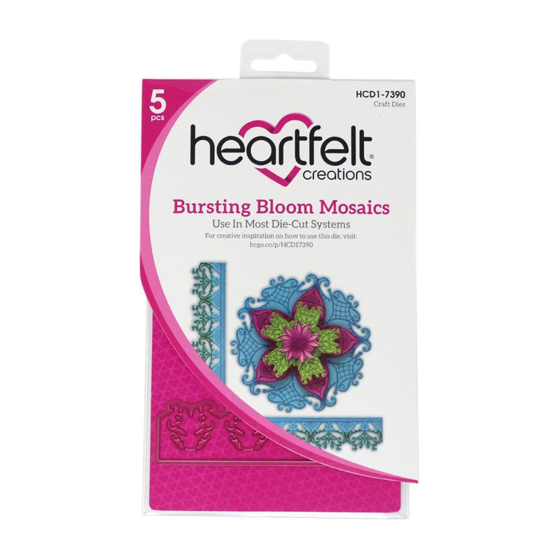 Heartfelt Creations Cut & Emboss Dies - Bursting Bloom Mosaics