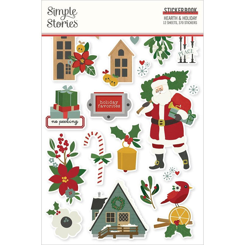 Simple Stories Sticker Book 12 Sheets - Hearth & Holiday, 370 pack*