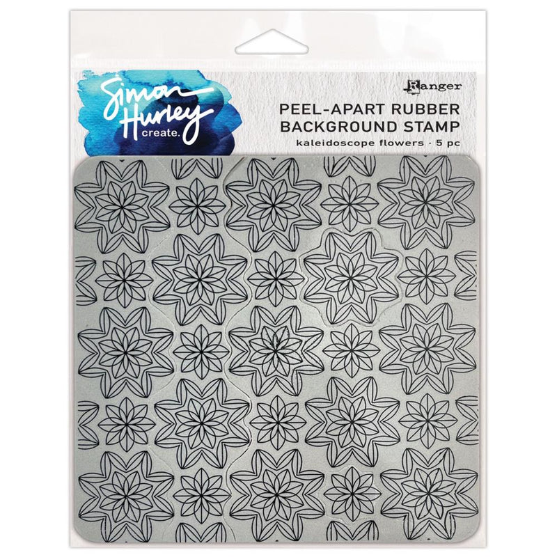 Simon Hurley create. Cling Stamps 6"X6" - Kaleidoscope Flowers*