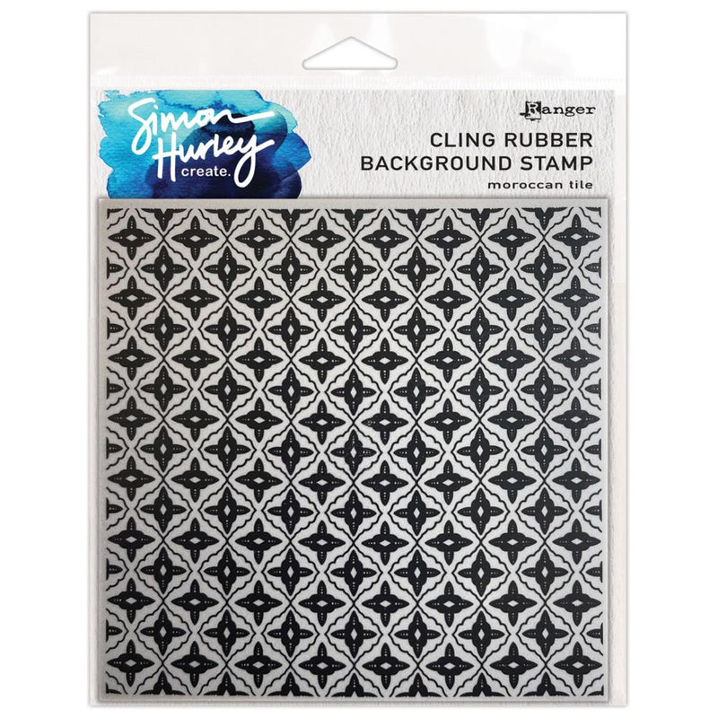 Simon Hurley create. Cling Stamps 6"X6" - Morrocan Tile*