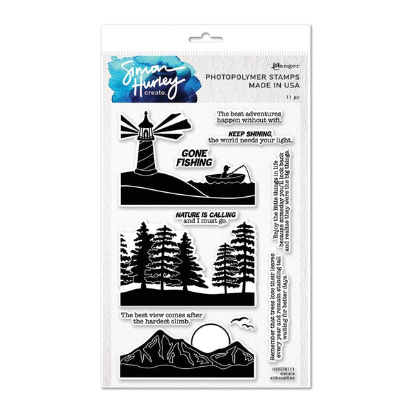 Simon Hurley create. Clear Stamps 6"x 9" - Nature Silhouettes