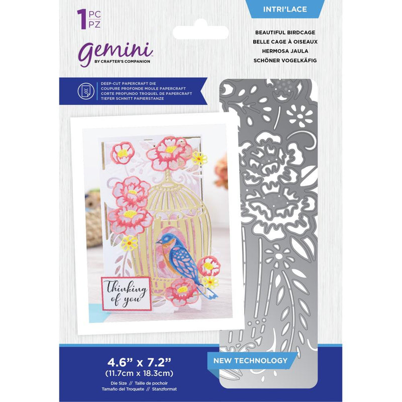 Crafter's Companion Gemini Intri'Lace Die - Beautiful Birdcage*