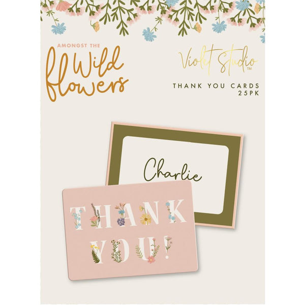 Violet Studio Thank You Cards 25 pack  Amongst The Wildflowers