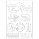 Stamperia Soft Maxi Mold 8.5"X11.5" - Music & Tag, Passion