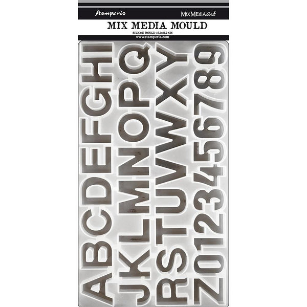 Stamperia Mix Media Silicon Mould 7.59"X13.85" Alphabet*