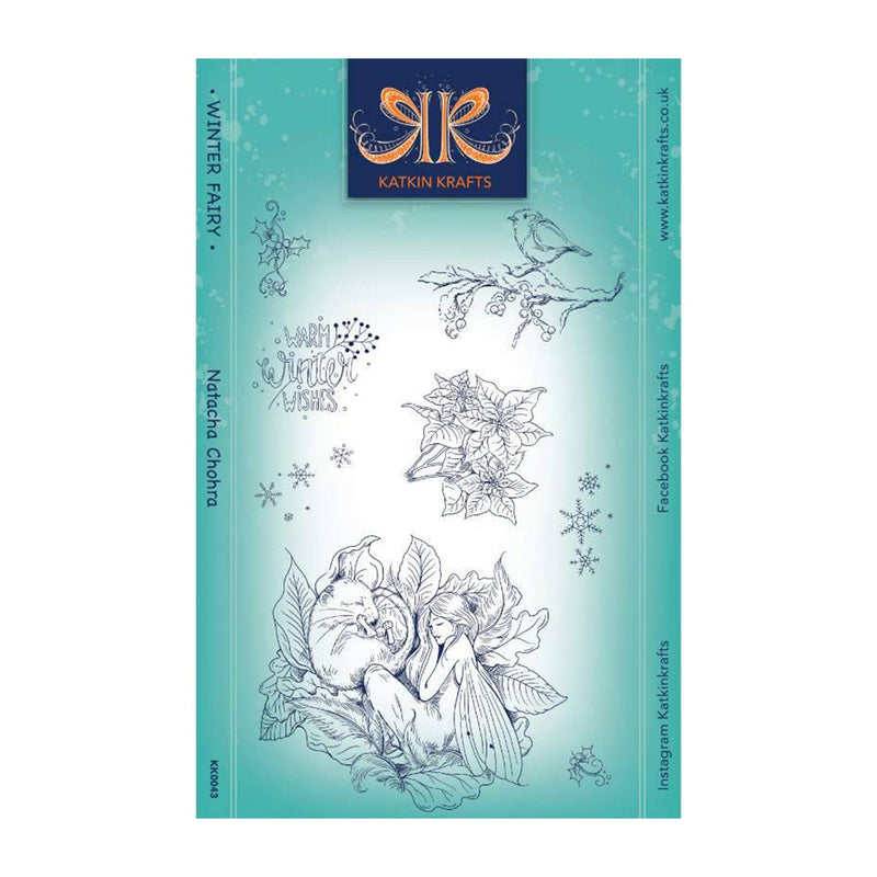 Katkin Krafts Clear Stamp Set 6"x 8" - Winter Fairy*