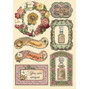 Stamperia Wooden Shapes A5 - Rose Parfum*