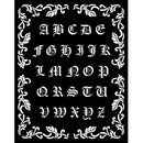 Stamperia Stencil 7.87"X9.84" - Alphabet, Sleeping Beauty