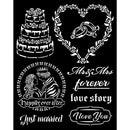 Stamperia Stencil 7.87"X9.84" Just Married, Sleeping Beauty