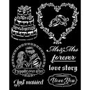 Stamperia Stencil 7.87"X9.84" Just Married, Sleeping Beauty