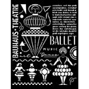 Stamperia Stencil 7.87"X9.84" (19.9x124.9cm) -Theatre, Bauhaus*