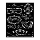 Stamperia Stencil 7.87"x 9.84" - Romance Forever - Plates*