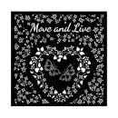 Stamperia Stencil 7"x 7" - Sunflower Art Move And Live Heart