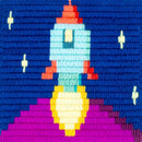 Lion Brand Paint-By-Stitches Kit 8"X8" - Rocket Ship*