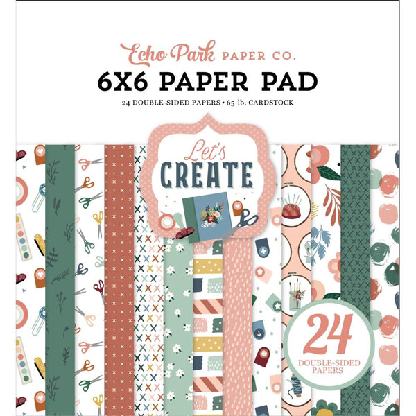 Echo Park Double-Sided Paper Pad 6"x 6" 24 pack - Let's Create*