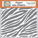 Echo Park Stencil 6"X6" Zebra Stripes, Little Explorer