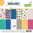 Lawn Fawn Single-Sided Petite Paper Pack 6"x 6" 36 pack - Sweater Weather Remix, 12 Designs*