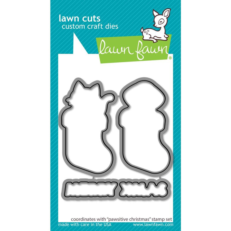 Lawn Cuts Custom Craft Die Pawsitive Christmas*