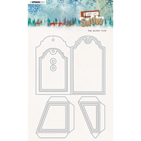 Studio Light Let It Snow Cutting Die - Nr. 377, Tag Pocket Book*