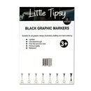 Little Tipsy - Graphic Markers - Black (8pc set)