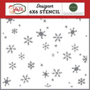 Carta Bella Stencil 6"X6" - Christmas Day Snowfall, Letters To Santa*