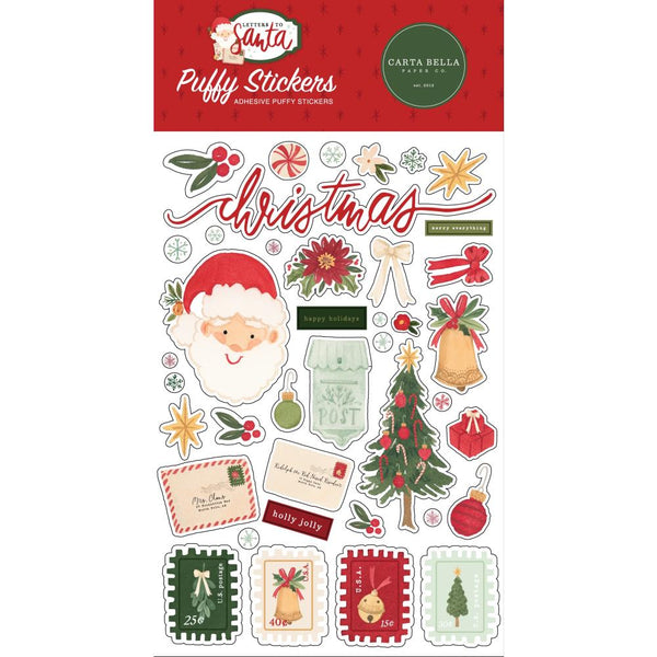 Carta Bella Letters To Santa - Puffy Stickers*