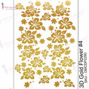 Dress My Craft Transfer Me Sheet A4 - 3D Gold - Flower