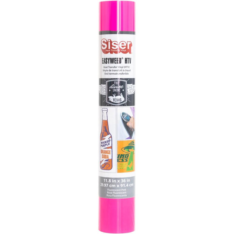 Siser EasyWeed HTV Vinyl 11.8"X36" Roll - Fluorescent Pink*