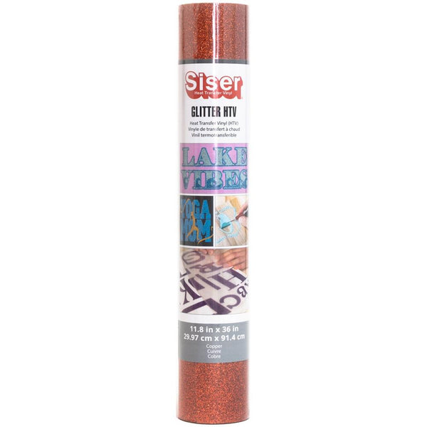 Siser Glitter HTV Vinyl 11.8"X36" Roll - Copper*