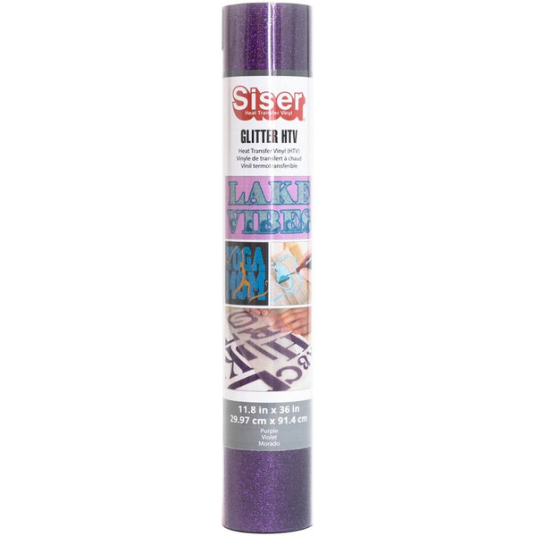 Siser Glitter HTV Vinyl 11.8"X36" Roll - Purple*